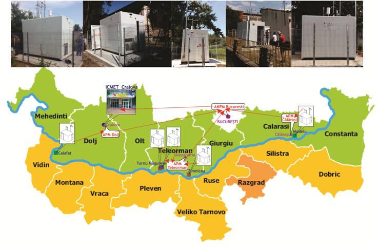 Reteaua de monitorizare a calitatii aerului si harta zonei transfrontaliere