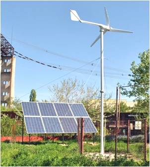 Sistem hibrid eolian si solar