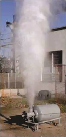 Descarcare sonica tun pneumatic 150 l