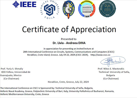 Certificat ICMET Craiova 2024