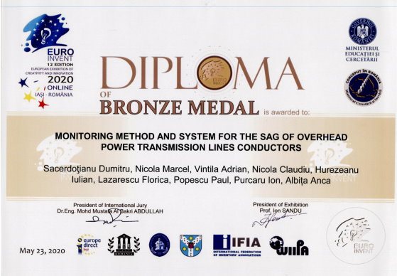Diploma Medalie de Bronz EUROINVENT 2020