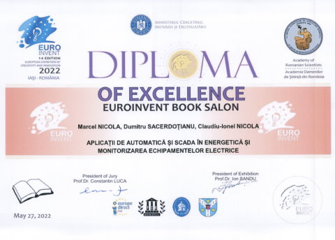 Diploma EUROINVENT 2022 ICMET Craiova