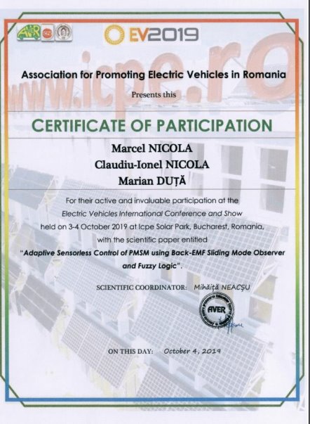 Certificat Participare EV 2019 Adaptive