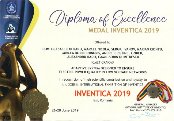 Diploma INVENTICA 2019 Adaptive