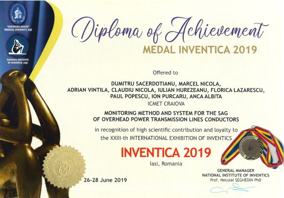 Diploma INVENTICA 2019 Monitoring