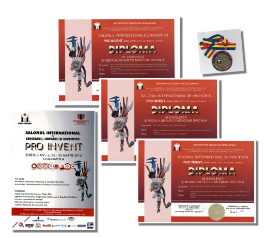 Diplome si medalii ProInvent 2016 ICMET