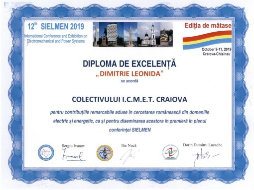 Diploma Excelenta SIELMEN 2019