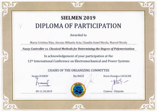 Diploma Participare SIELMEN 2019