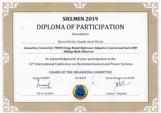 Diploma Participare SIELMEN 2019