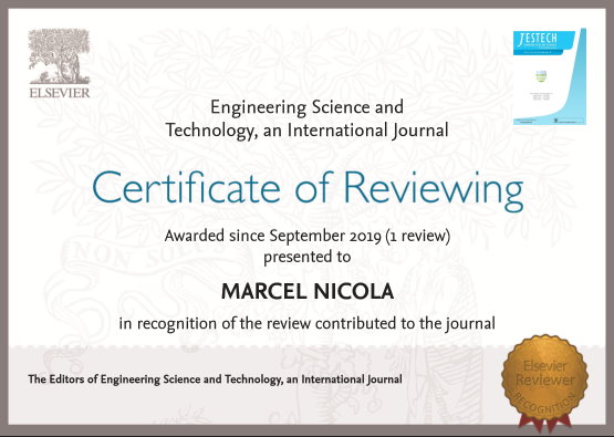 Certificat Reviewing Marcel Nicola 2019