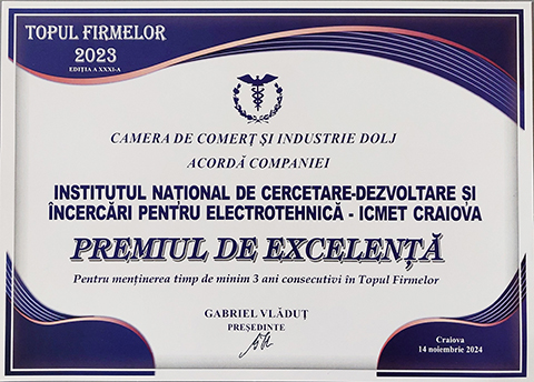 Diploma Topul Firmelor 2024