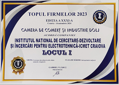Diploma Topul Firmelor 2024