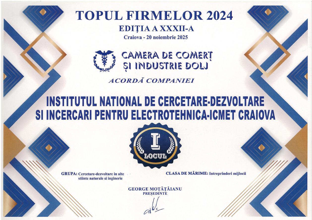 Diploma Topul Firmelor 2025