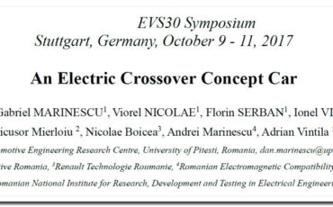 ICMET Craiova - EVS 30 Symposium, Stuttgart, 2017